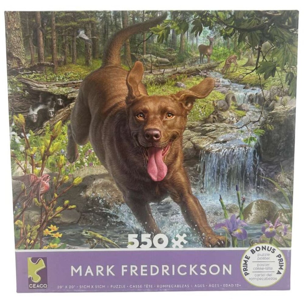 Ceaco Mark Fredrickson Chocolate Lab Jigsaw Puzzle / 550 Piece